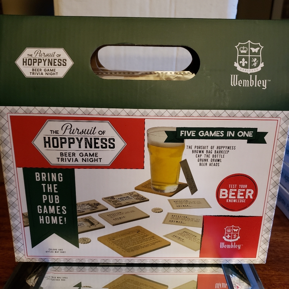 Wembley The Pursuit Of Hoppyness Beer Game Trivia Night 5 Games in One